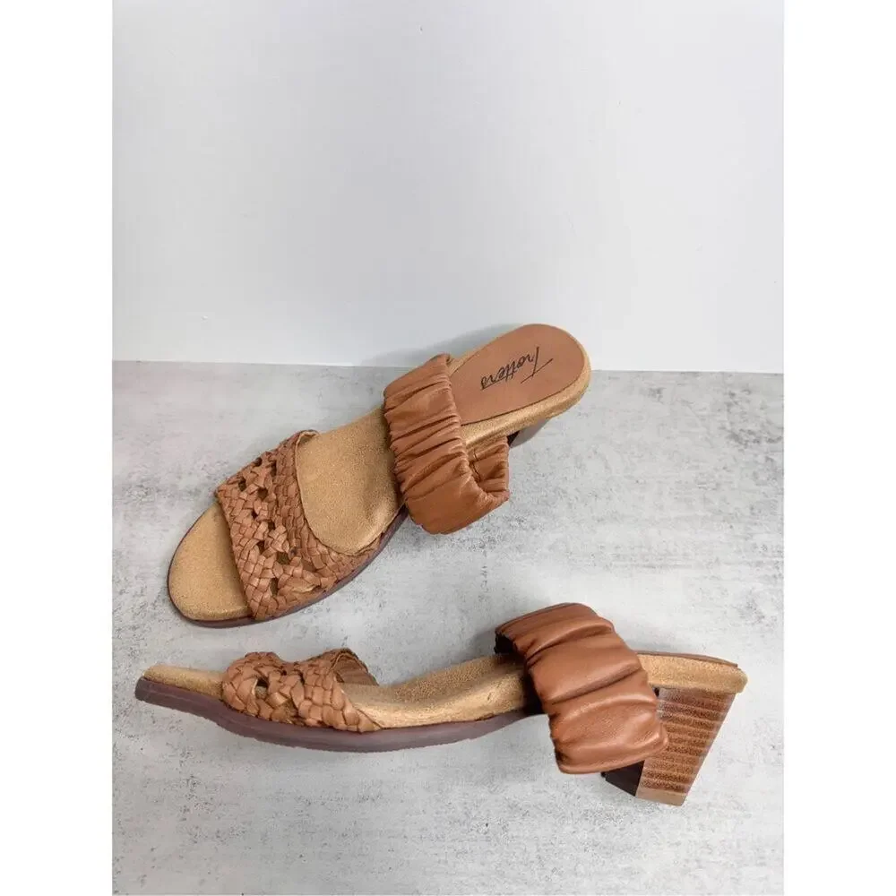 Trotters Sandals Size 8 Brown‎ Leather Double Strap Block Heel NEW - Picture 5 of 8